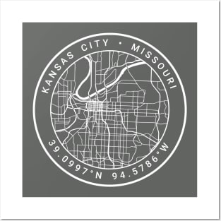 Kansas City Map Posters and Art